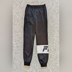 Fila Kids/Teens (Size XL/18) Black Joggers/Sweatpants/Track Pants